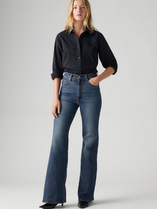 Levi's Женские Джинсы Синие RIBCAGE BELL Flare [4]