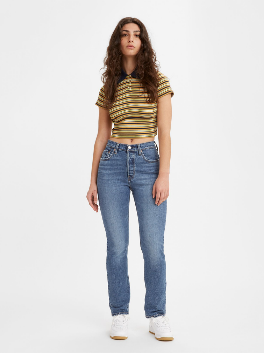 Levi's Женские Джинсы Синие 501 Straight [3]