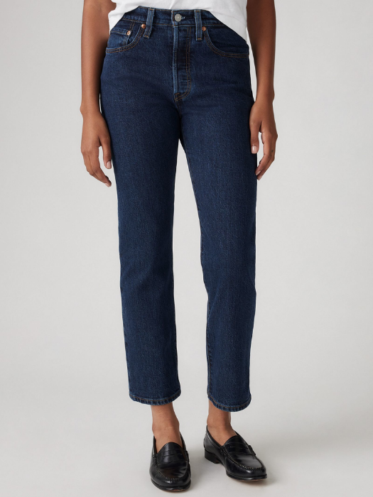 Levi's Blugi Navy 501 CROP Straight Femei [5]