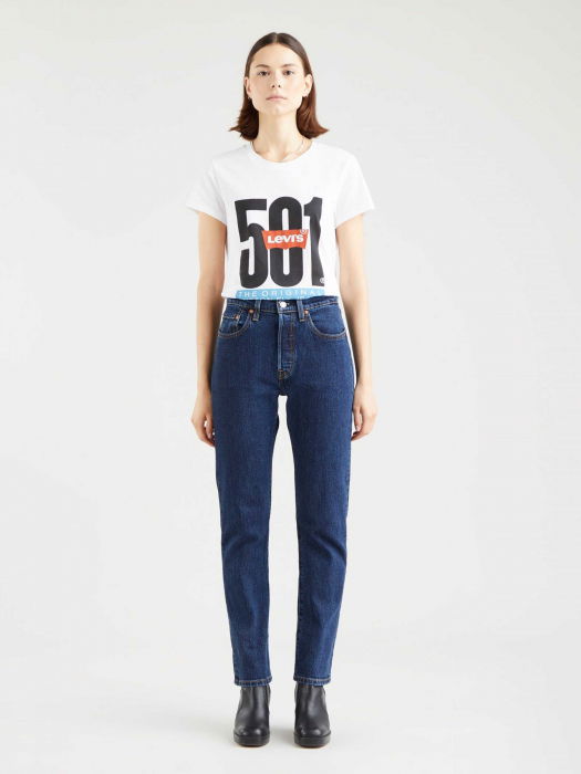 Levi's Женские Джинсы Темно-Синие 501 CROP Straight [4]