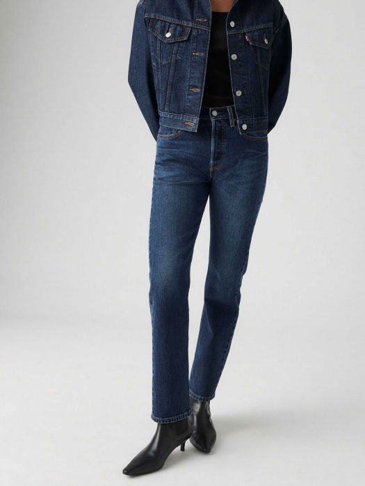 Levi's Blugi Navy 501 Straight Femei [5]