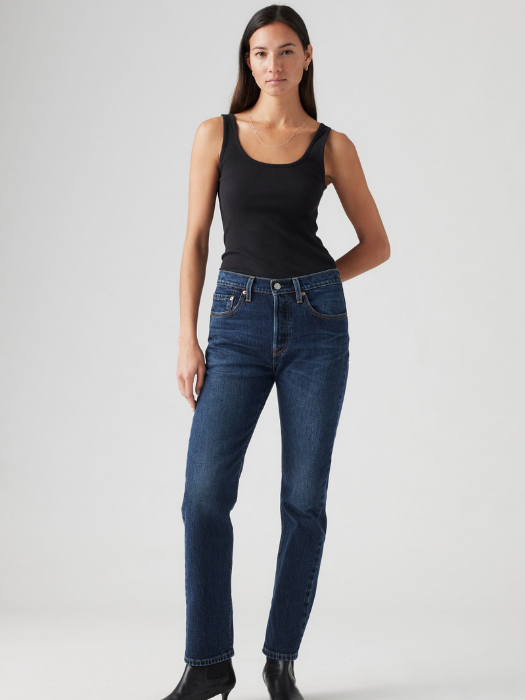 Levi's Женские Джинсы Темно-Синие 501 Straight [1]