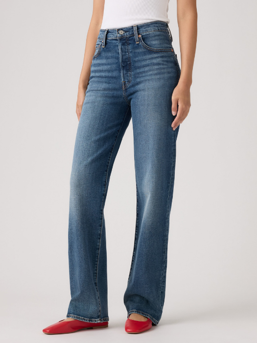 Levi's Blugi Navy Ribcage Full Length Slim Straight Femei [3]