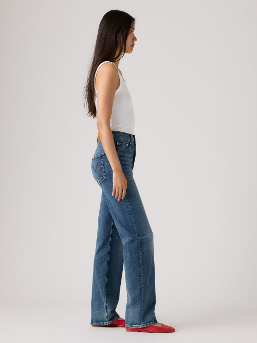 Levi's Blugi Navy Ribcage Full Length Slim Straight Femei [2]