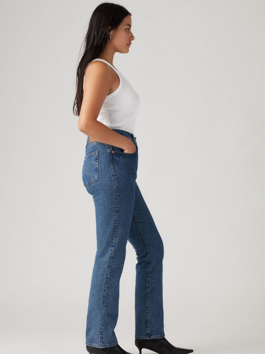 Levi's Blugi Albastri 501 Straight Femei [6]