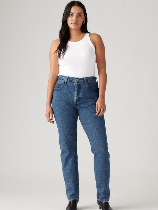 Levi's Blugi Albastri 501 Straight Femei [5]