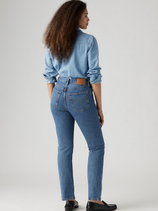 Levi's Blugi Albastri 501 Straight Femei [4]