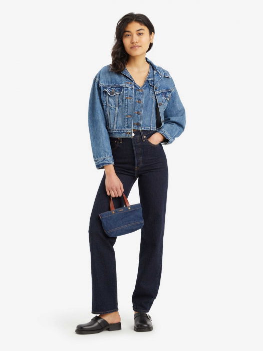 Levi's Blugi Indigo Ribcage Full Length Ribcage Femei [4]
