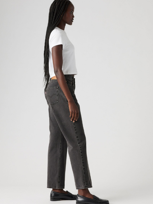 Levi's Женские Джинсы Тёмные Серые 501 Straight [4]