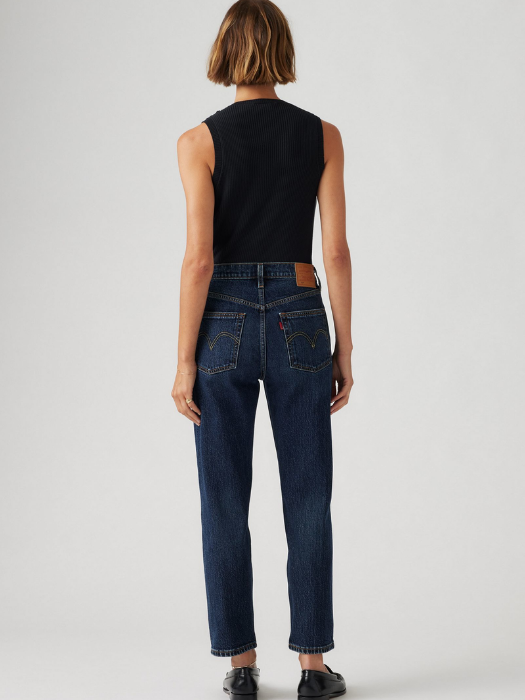 Levi's Blugi Navy 501 CROP Straight Femei [3]