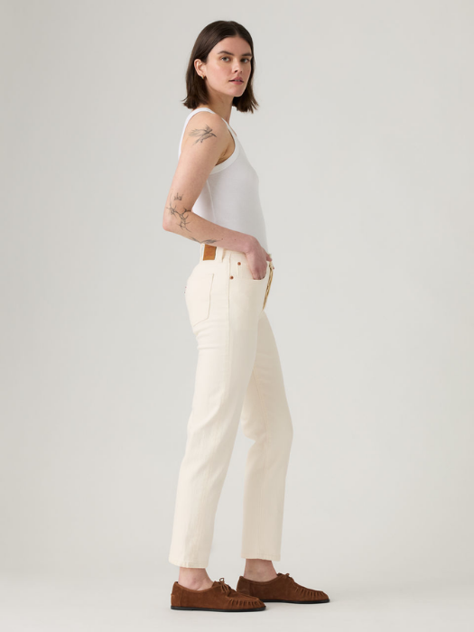 Levi's Blugi Crem 501 CROP Straight Femei [2]