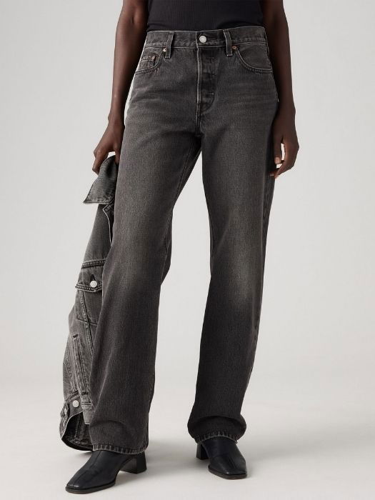 Levi's Женские Джинсы Тёмные Серые 501 Straight [4]