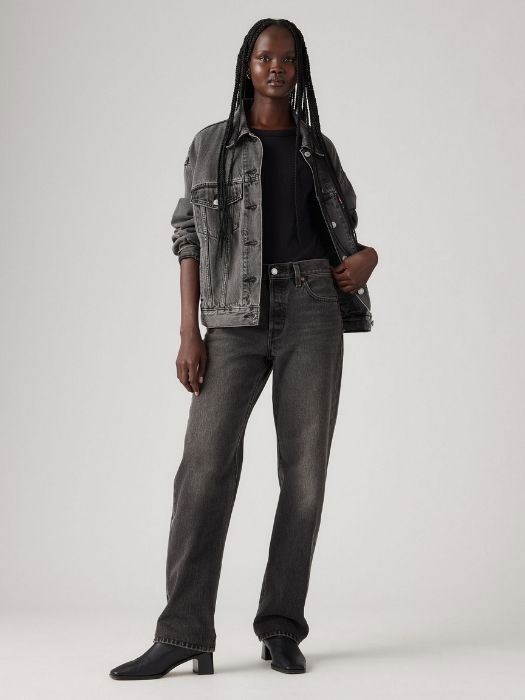 Levi's Женские Джинсы Тёмные Серые 501 Straight [5]