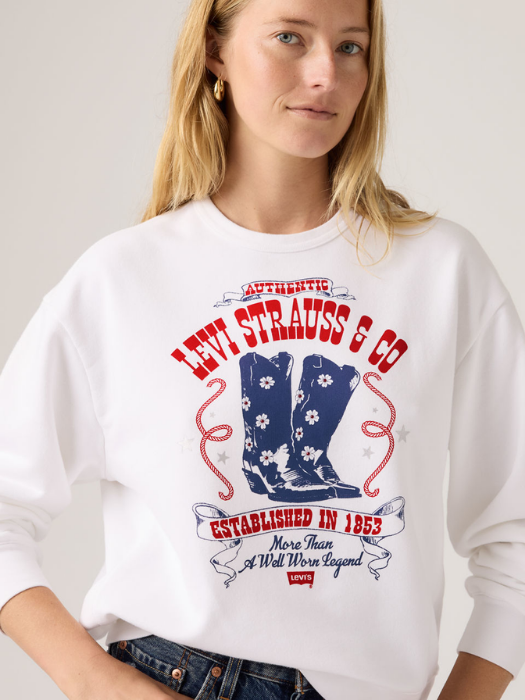 Levi's Женский Свитшот Белый Relaxed [3]