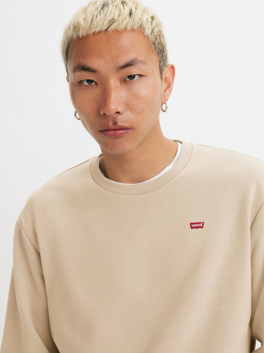Levi's Мужской Свитшот Бежевый Regular [2]