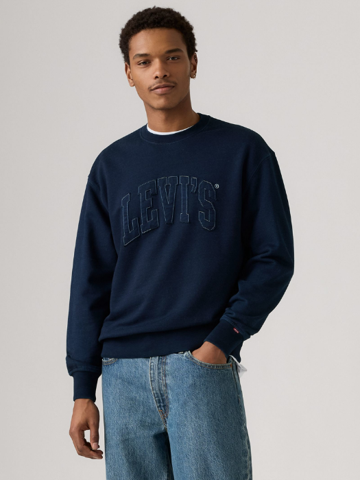 Levi's Мужской Свитшот Темно-Синий Relaxed [1]