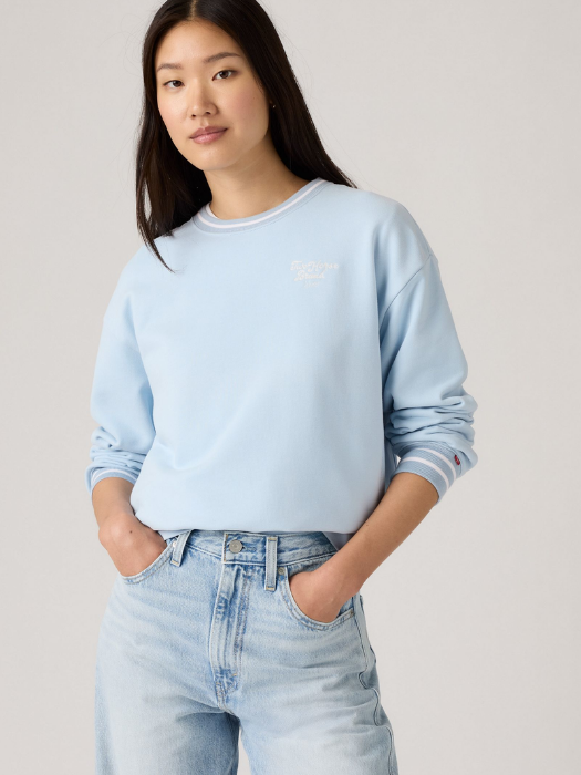 Levi's Женский Свитшот Светло-Синий Relaxed [4]
