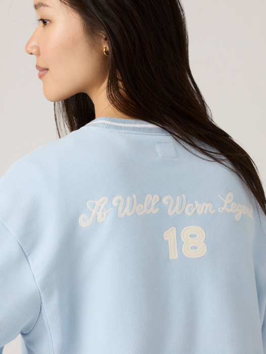 Levi's Женский Свитшот Светло-Синий Relaxed [3]