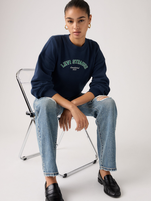 Levi's Bluza Navy Relaxed Femei [2]