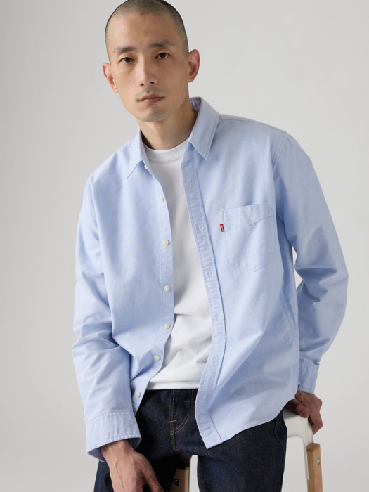 Levi's Мужская Рубашка Синяя Regular [3]