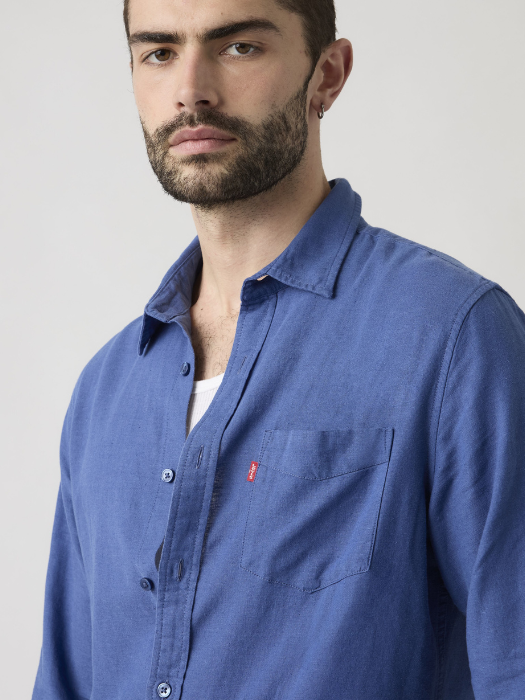 Levi's Мужская Рубашка Синяя Regular [2]