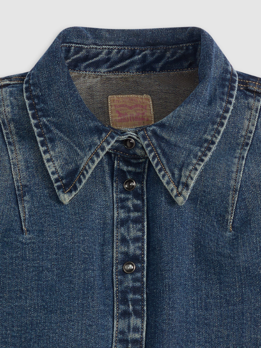 Levi's Женская Рубашка Темно-Синяя Slim [5]