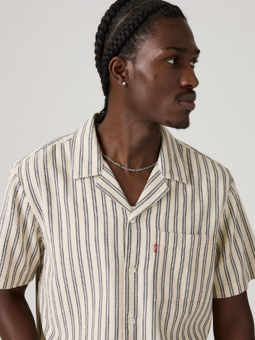 Levi's Camasa Cu Maneca Scurta Crem Relaxed Barbati [3]