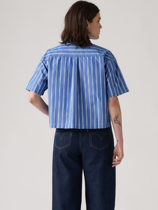 Levi's Camasa Cu Maneca Scurta Albastra Relaxed Femei - 369 Lei [4]