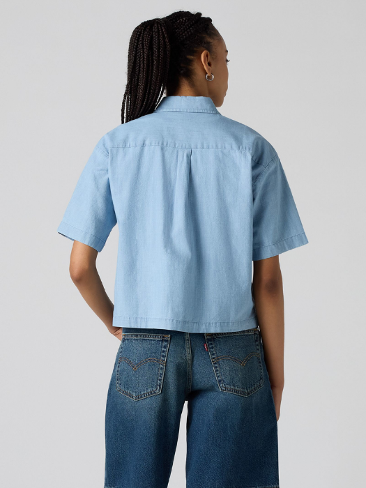 Levi's Camasa Cu Maneca Scurta Albastra Relaxed Femei - 369 Lei [4]