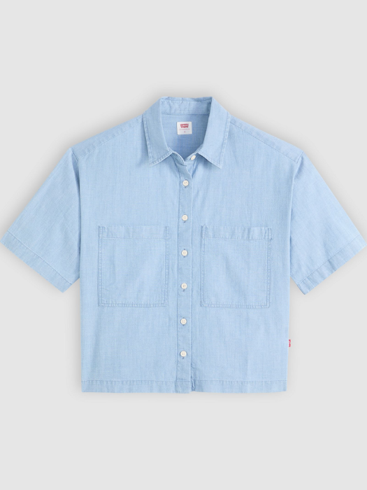 Levi's Camasa Cu Maneca Scurta Albastra Relaxed Femei - 369 Lei [6]