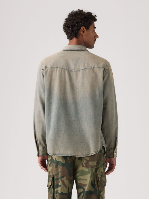 Levi's Мужская Рубашка Синий/Серый Relaxed [4]