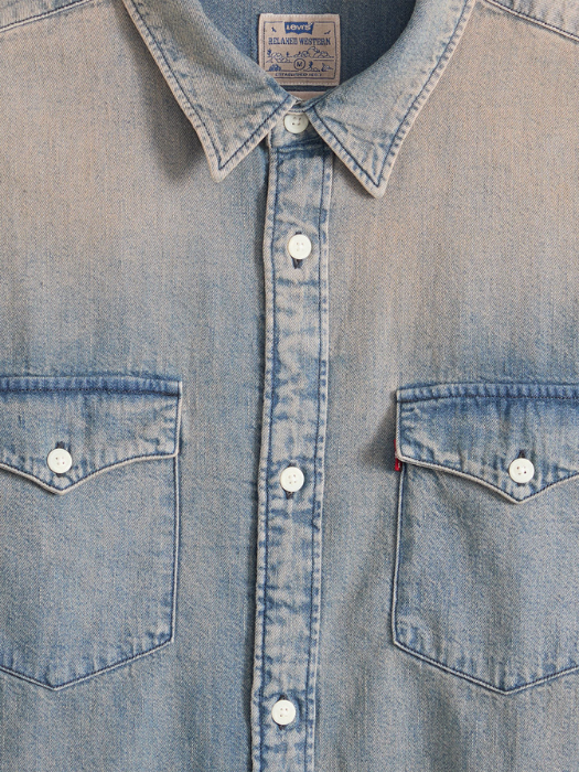 Levi's Мужская Рубашка Синий/Серый Relaxed [5]