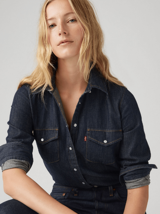 Levi's Женская Рубашка Индиго Regular [3]