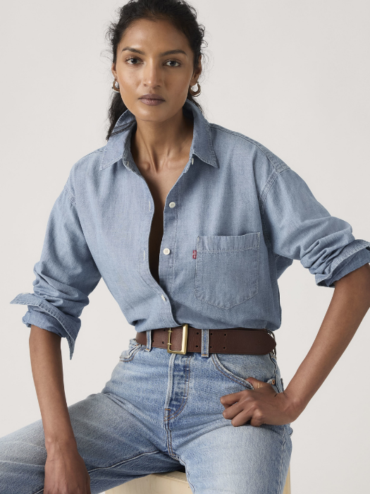 Levi's Camasa Albastra Relaxed Femei [3]