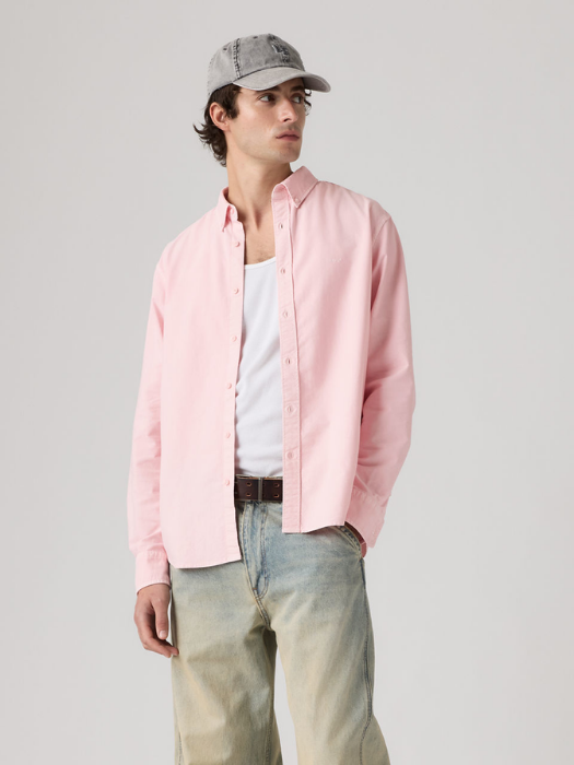 Levi's Мужская Рубашка Светло-Розовая Regular [3]