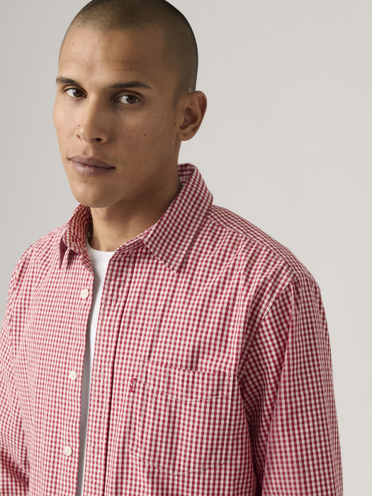 Levi's Мужская Рубашка Розовая Regular [3]