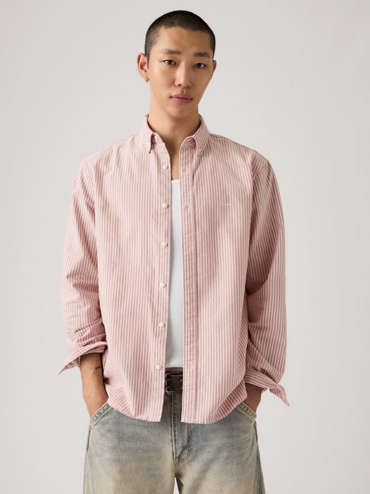 Levi's Мужская Рубашка Светло-Розовая Regular [3]