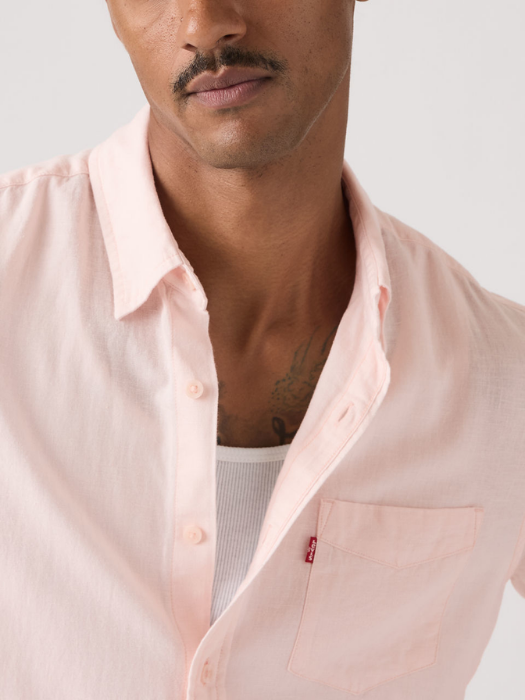 Levi's Мужская Рубашка Светло-Розовая Regular [2]