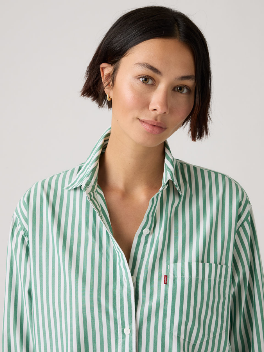 Levi's Женская Рубашка Зелёная Relaxed [2]