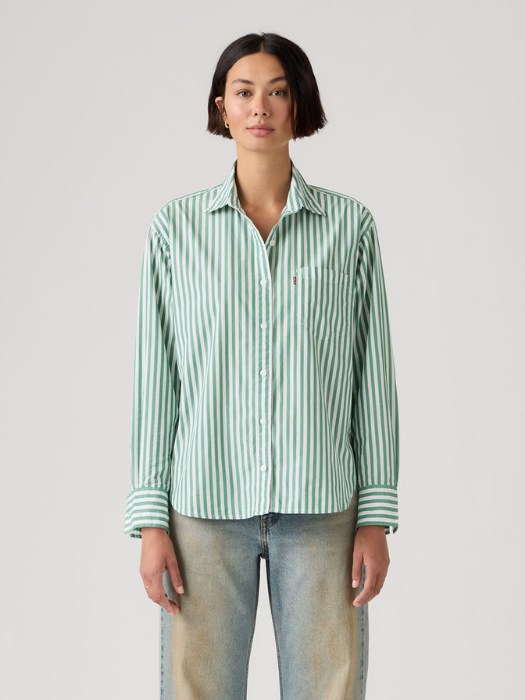 Levi's Женская Рубашка Зелёная Relaxed [3]