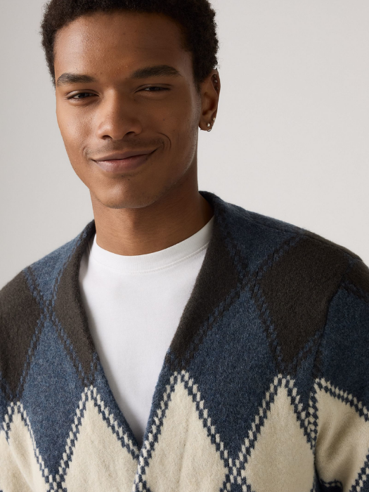 Levi's Кардиган Albastru/Alb Relaxed [3]