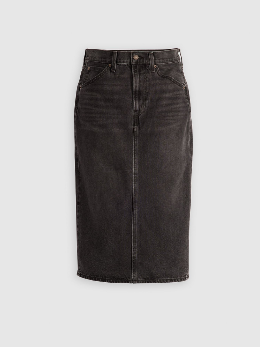 Levi's Женская Юбка Тёмная Серая Hight Rise [6]