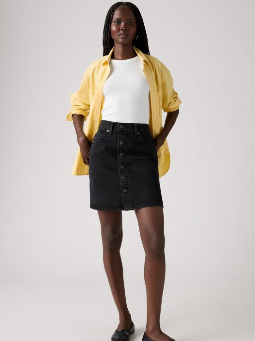 Levi's Fusta Gri Inchis Mid Rise Femei [4]