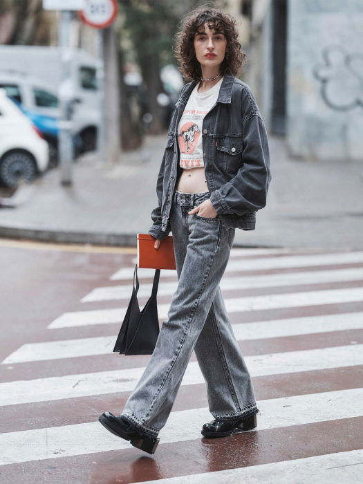 Levi's Женская Куртка Тёмная Серая Relaxed [4]