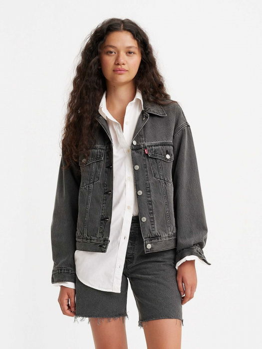 Levi's Женская Куртка Тёмная Серая Relaxed [1]