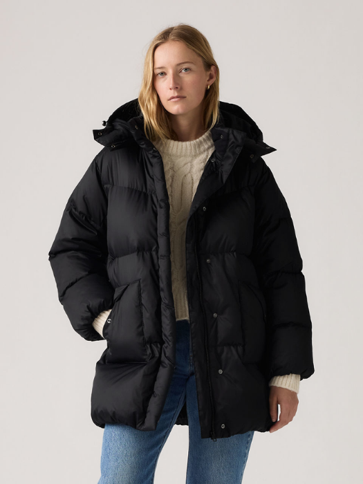 Levi's Женская зимняя куртка Чёрная Regular [1]