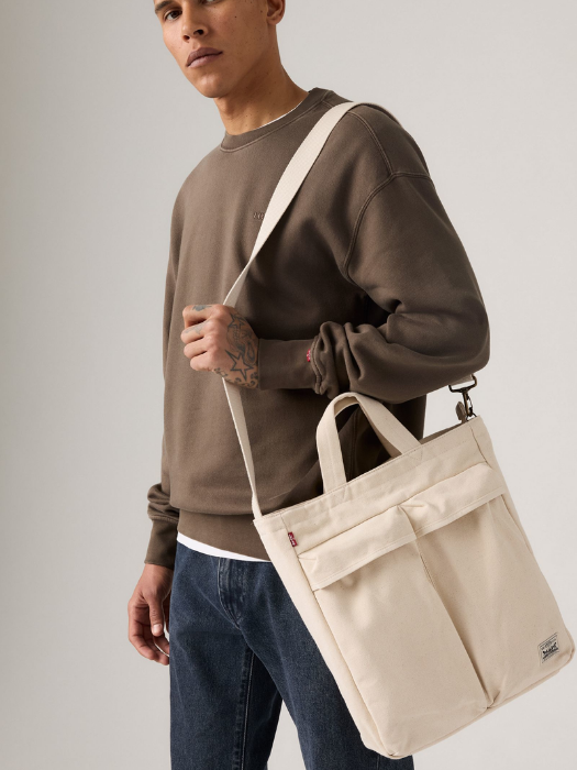 Levi's Мужская Сумка Кремовая  [1]