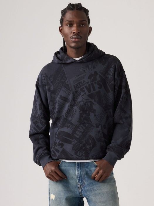 Levi's Мужская Толстовка Темно-Синяя Relaxed [3]