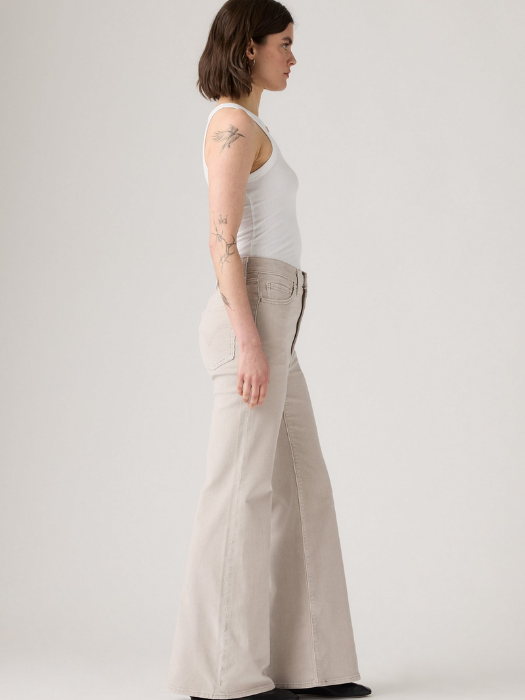 Levi's Pantaloni Bej Ribcage Femei [2]