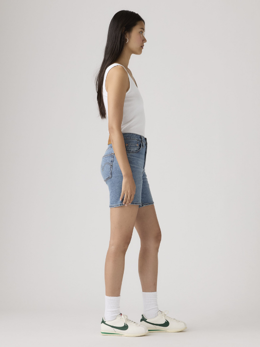 Pantaloni Scurti Albastri Straight Femei [2]